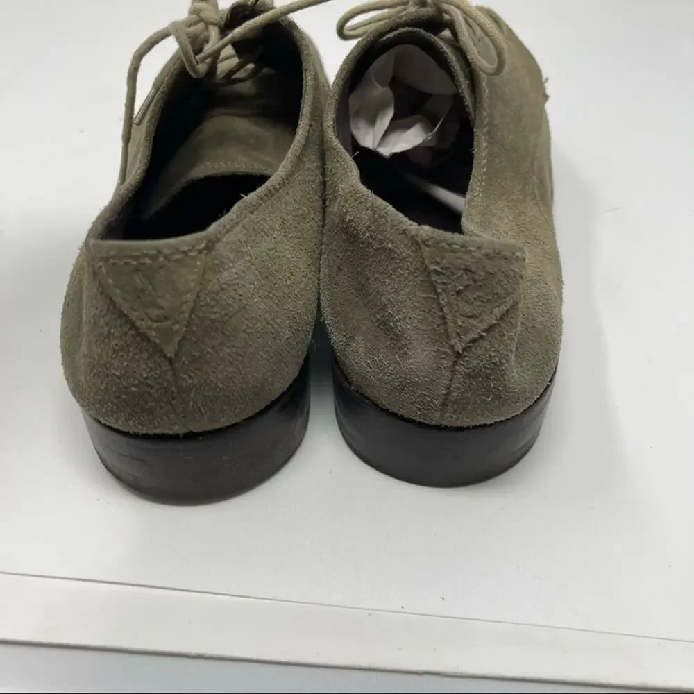 John Varvatos grey suede lace up derby shoes 10.5